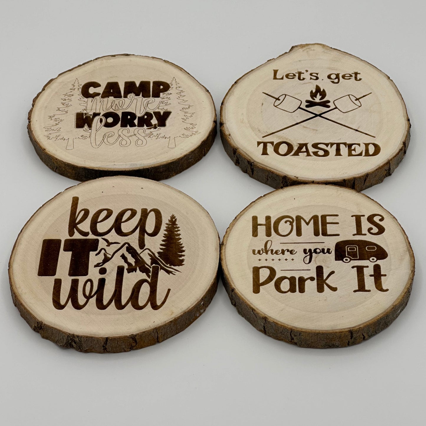 Wood Coasters- Camping/RVing Themed